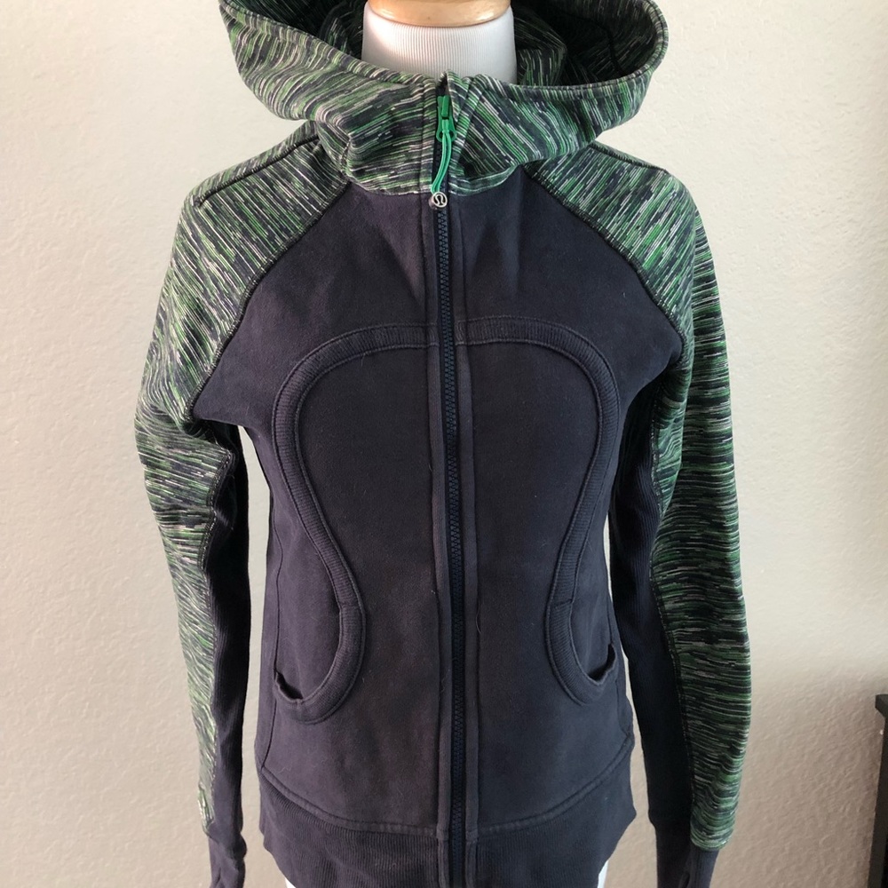 Lululemon Scuba Sweatshirt- Navy & Green Pattern
